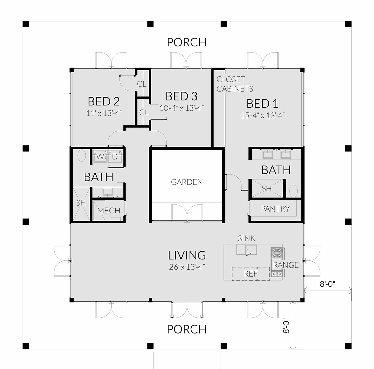 House Plan 70857 Level One