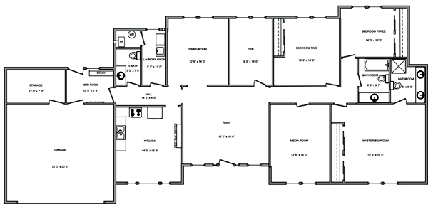 Plan 70938 | Country Style with 3 Bed, 3 Bath, 2 Car Garage