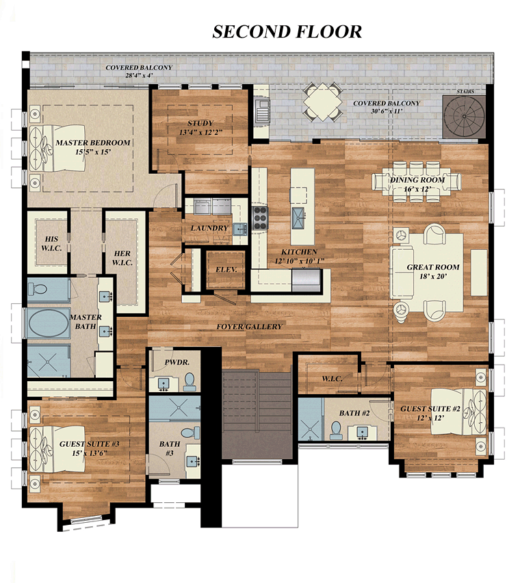 House Plan 71533 Level Two