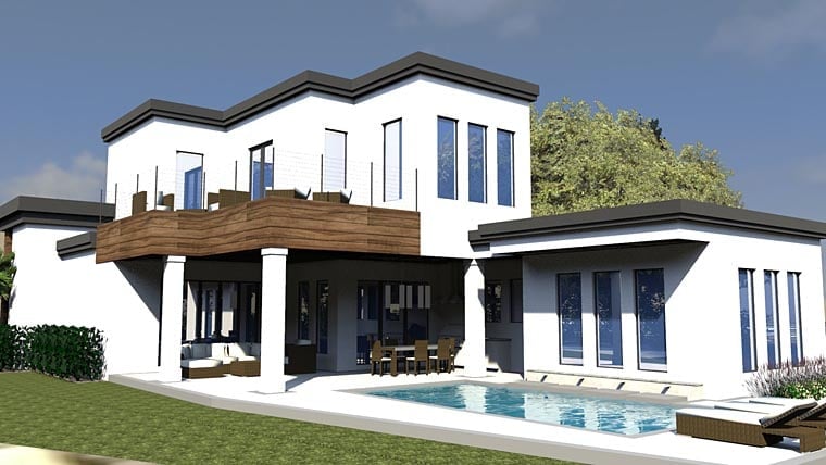 House Plan 71545 Rear Elevation