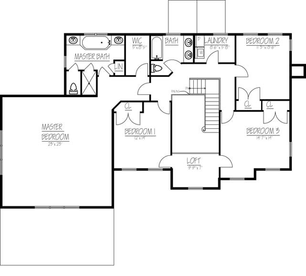 House Plan 71900 Level Two