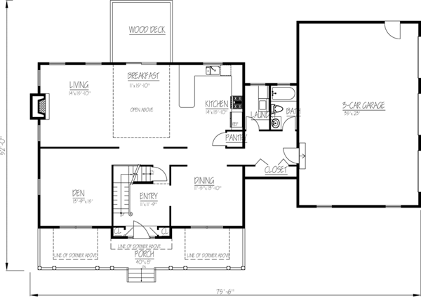 House Plan 71902 Level One