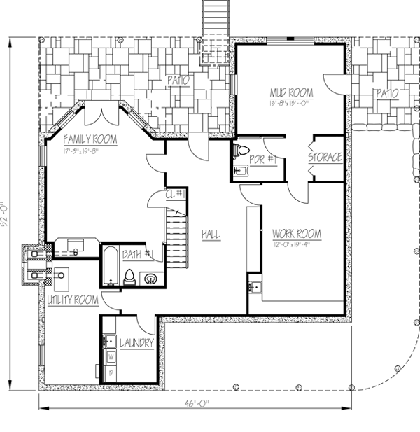 House Plan 71903 Lower Level
