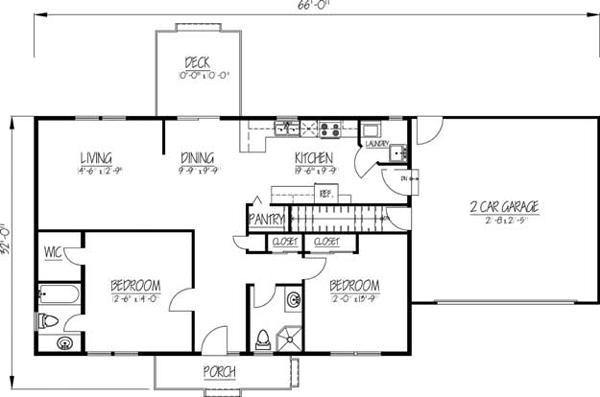 House Plan 71905 Level One