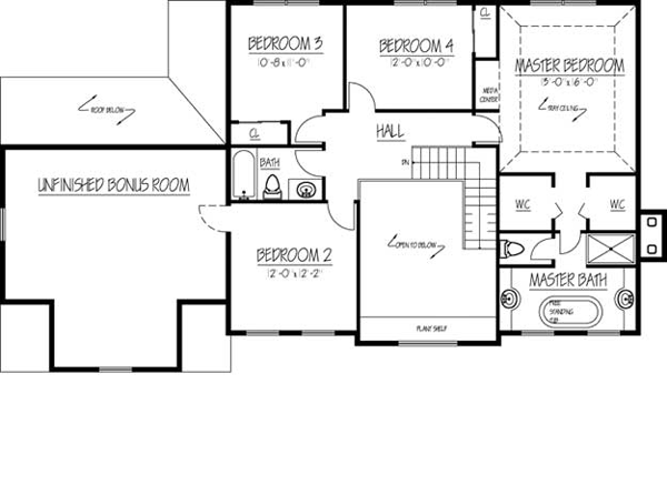 House Plan 71908 Level Two
