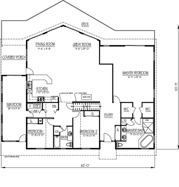 House Plan 71910 Level One