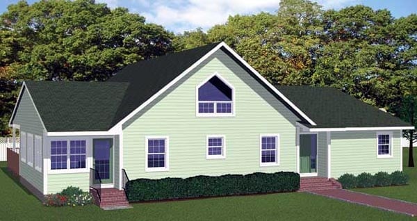 House Plan 71910 Rear Elevation