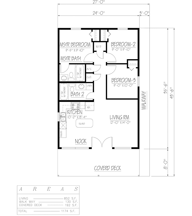 House Plan 71926 Level One
