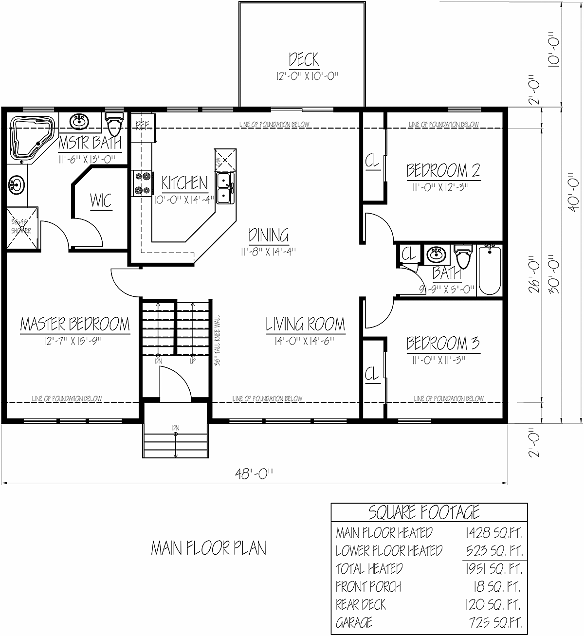 Plan 71944 | 3 Bedroom House Plan With Drive Under Garage