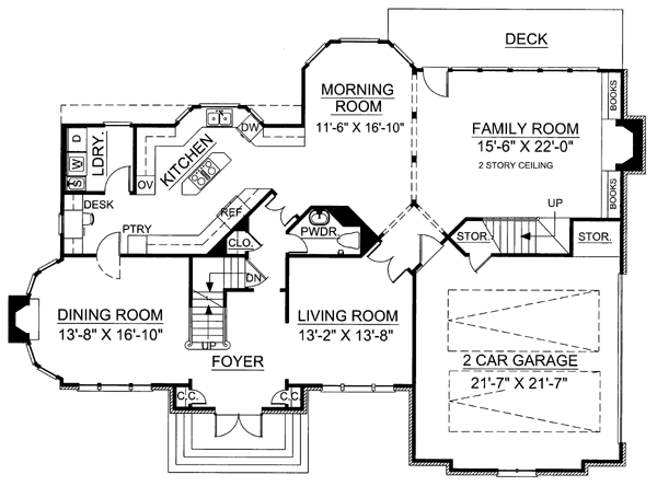 House Plan 72046 Level One