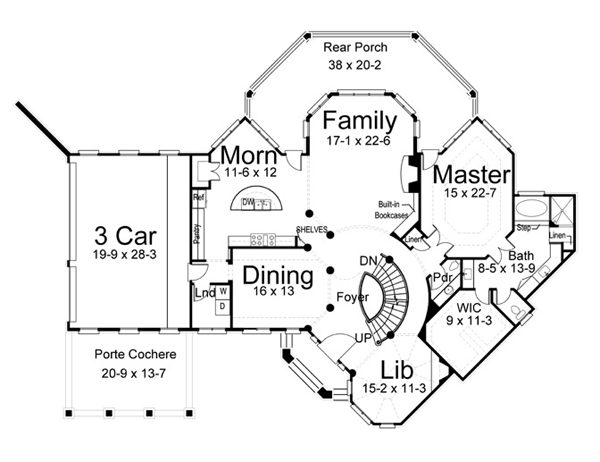 House Plan 72053 Level One