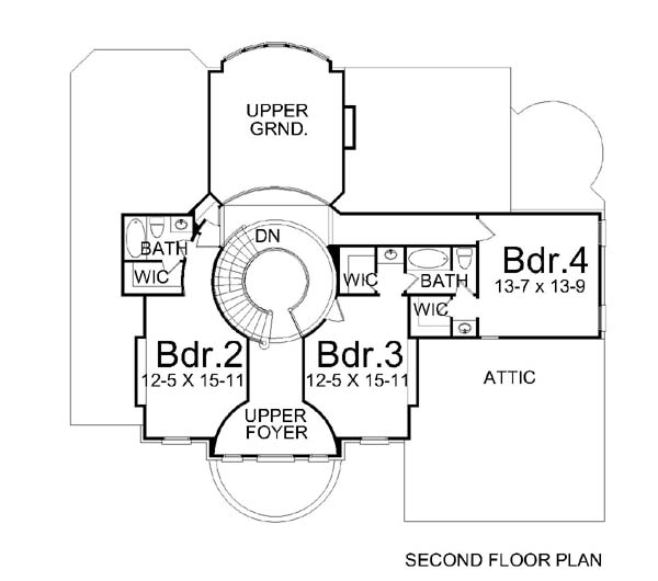 House Plan 72060 Level Two