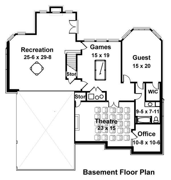 House Plan 72068 Lower Level