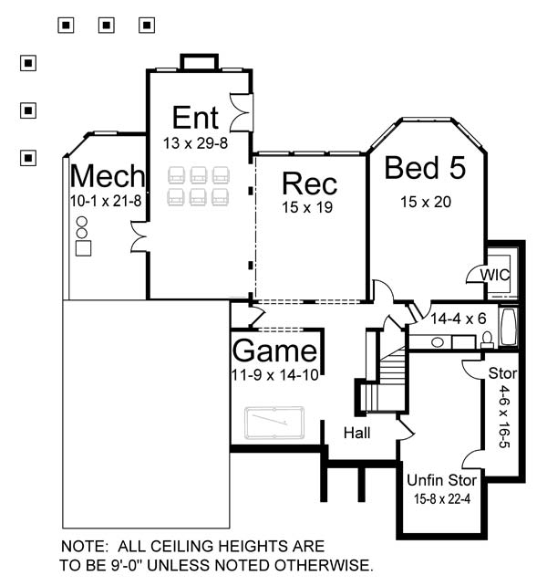 Plan 72097 | Traditional Style with 4 Bed, 4 Bath, 3 Car Garage