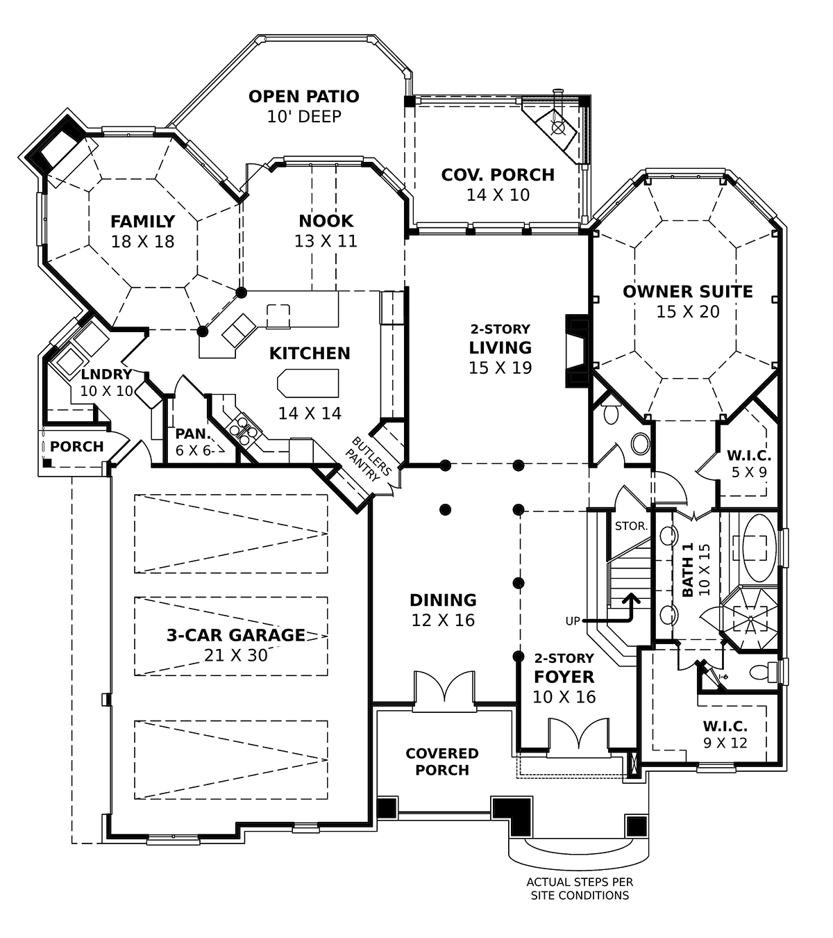 House Plan 72101 Level One