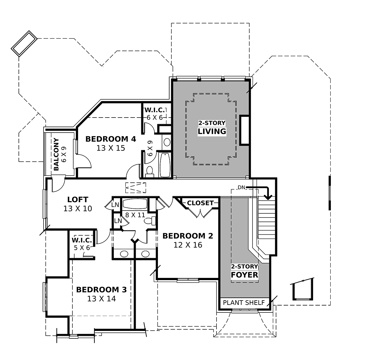 House Plan 72101 Level Two