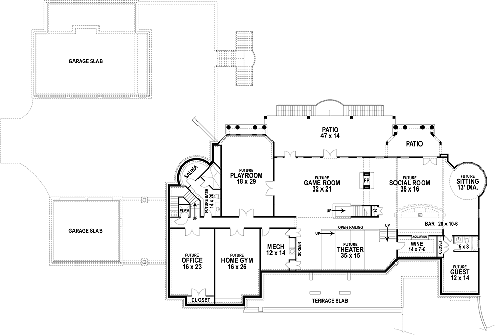 House Plan 72126 Lower Level