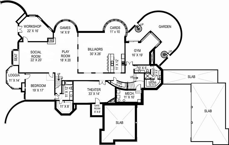 House Plan 72128 Lower Level