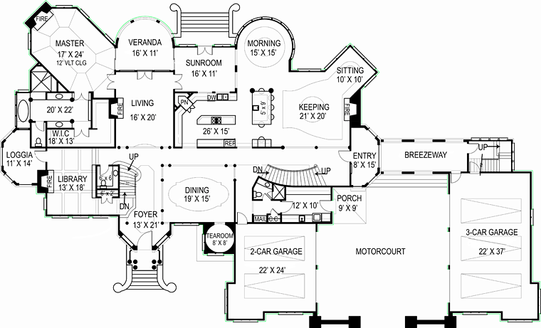 House Plan 72128 Level One