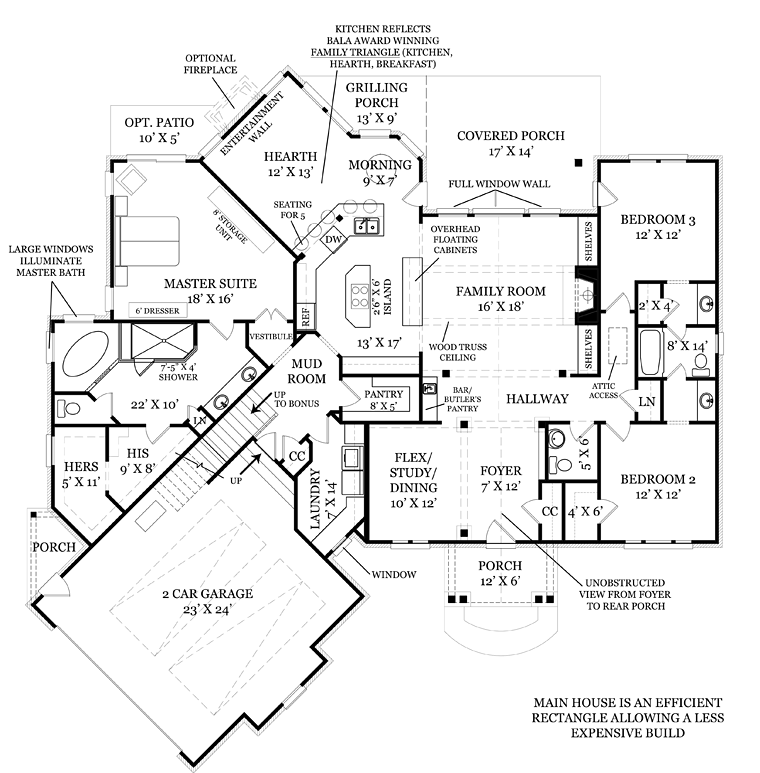 House Plan 72136 Level One