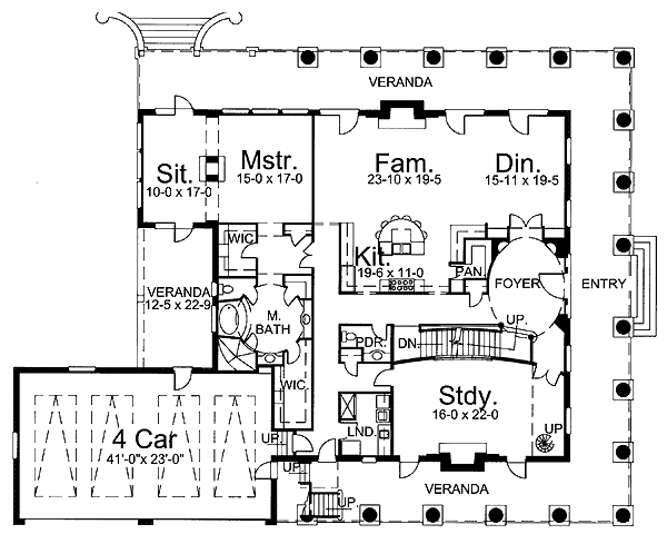 House Plan 72149 Level One