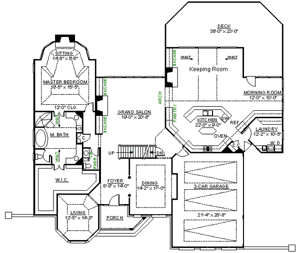 House Plan 72154 Level One