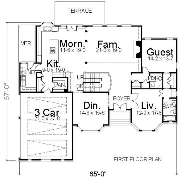 House Plan 72157 Level One