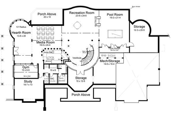 House Plan 72159 Lower Level