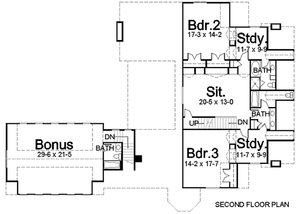 House Plan 72160 Level Two
