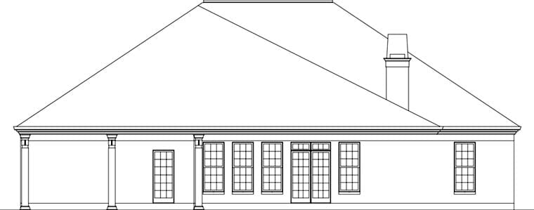 House Plan 72162 Rear Elevation