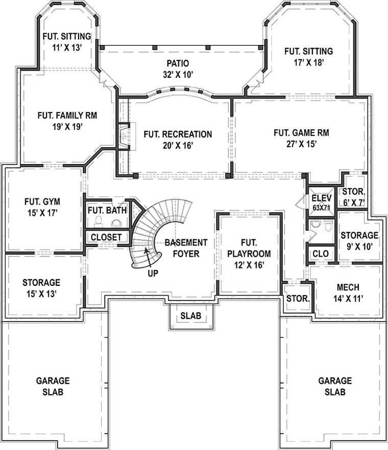 House Plan 72171 Lower Level