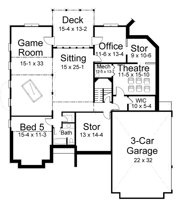 House Plan 72209 Lower Level