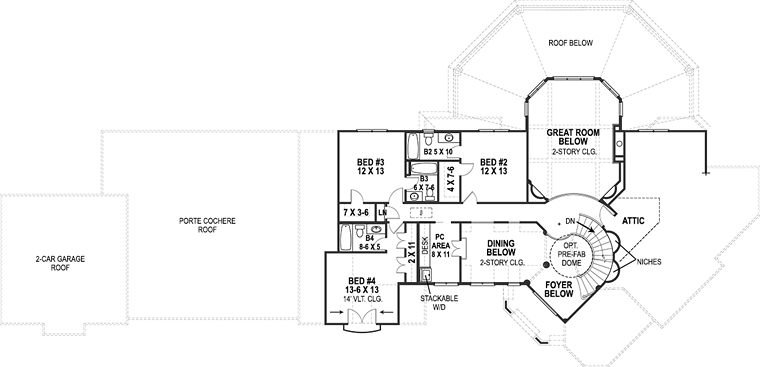 House Plan 72226 Level Two