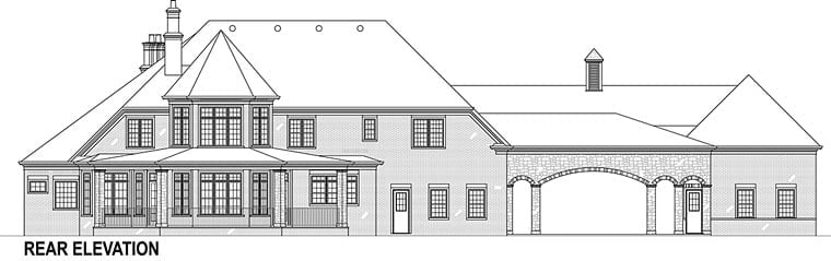 European, French Country Plan with 3302 Sq. Ft., 5 Bedrooms, 5 Bathrooms, 5 Car Garage Picture 6