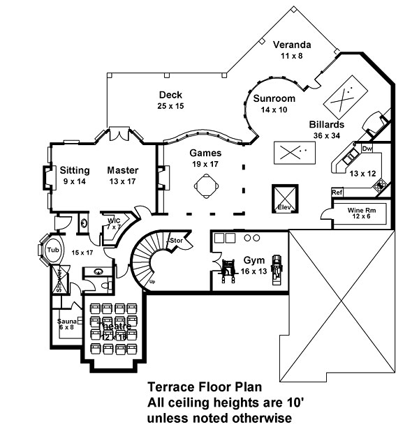 House Plan 72228 Lower Level