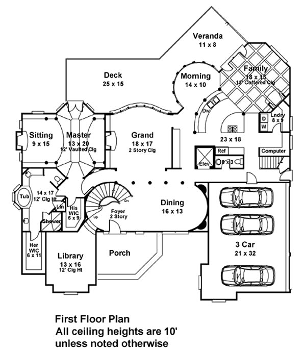 House Plan 72228 Level One