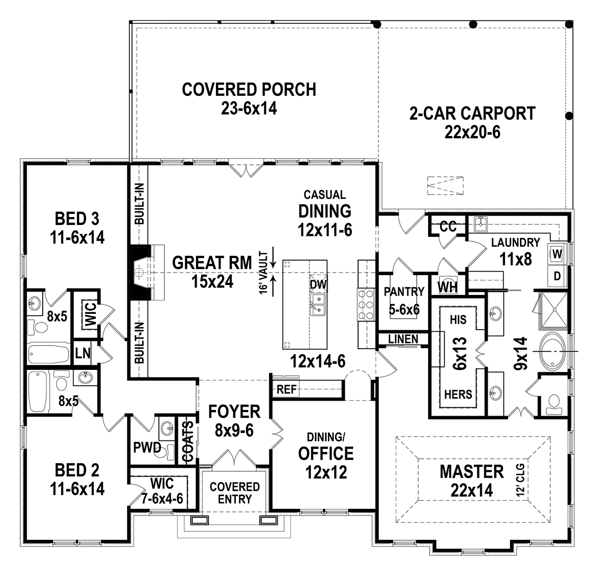 House Plan 72251 Level One