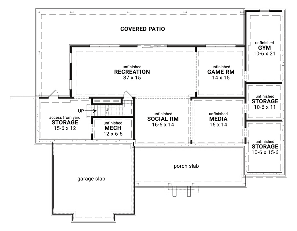 House Plan 72253 Lower Level