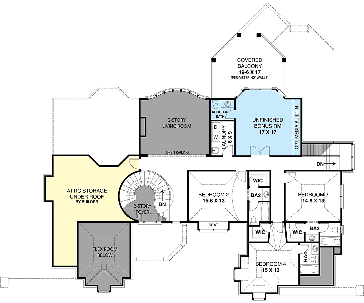 House Plan 72259 Level Two