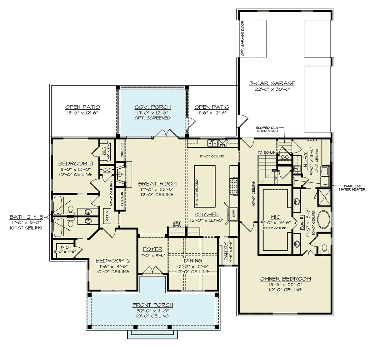 House Plan 72266 Level One