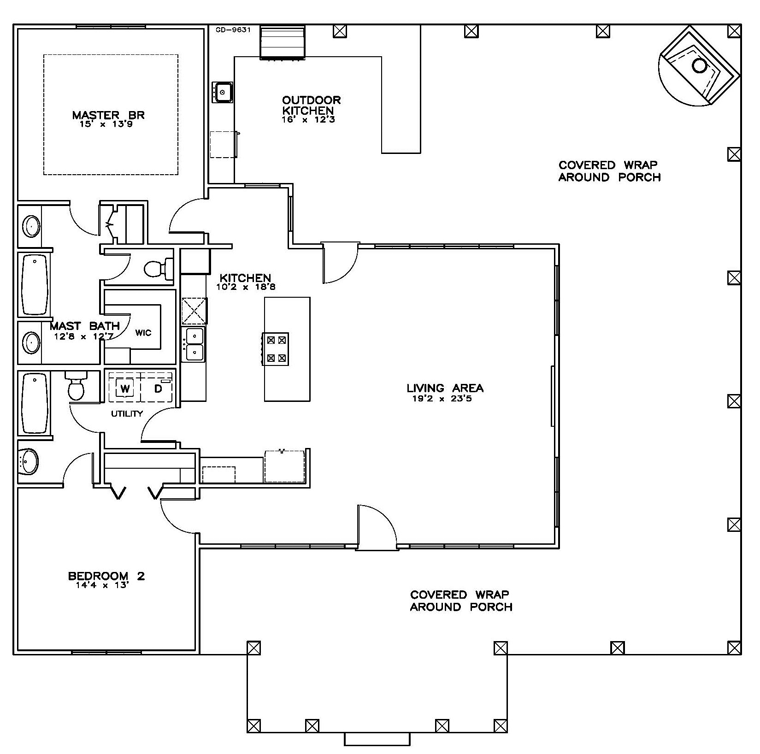 House Plan 72306 Level One