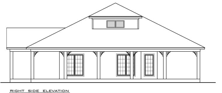 Coastal, Southern Plan with 1385 Sq. Ft., 2 Bedrooms, 2 Bathrooms Picture 2