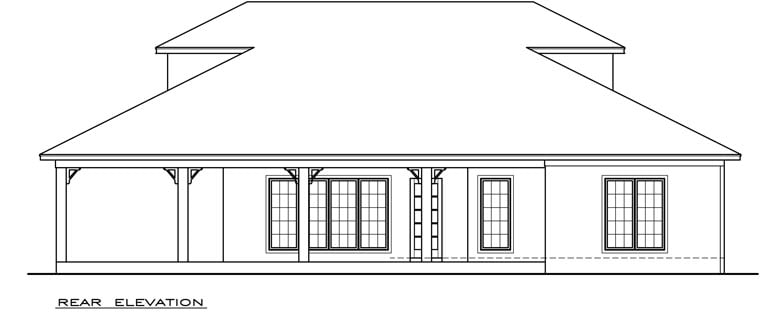 House Plan 72306 Rear Elevation