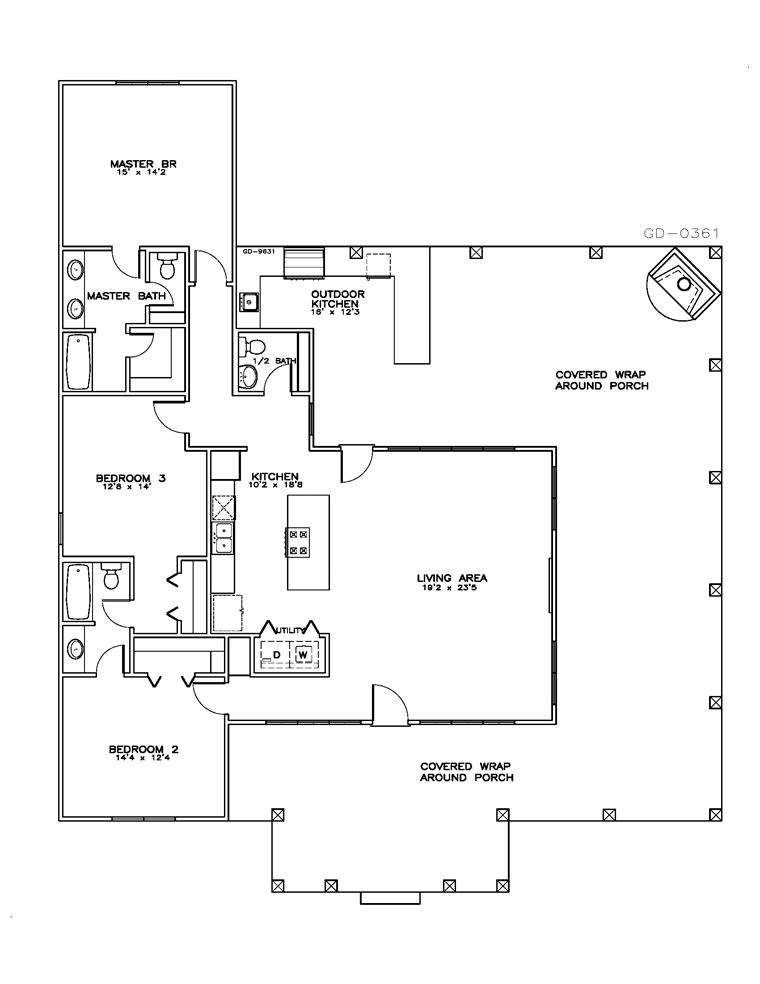 House Plan 72370 Level One