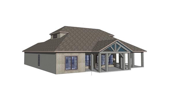 Coastal, Southern Plan with 1630 Sq. Ft., 3 Bedrooms, 3 Bathrooms Picture 2