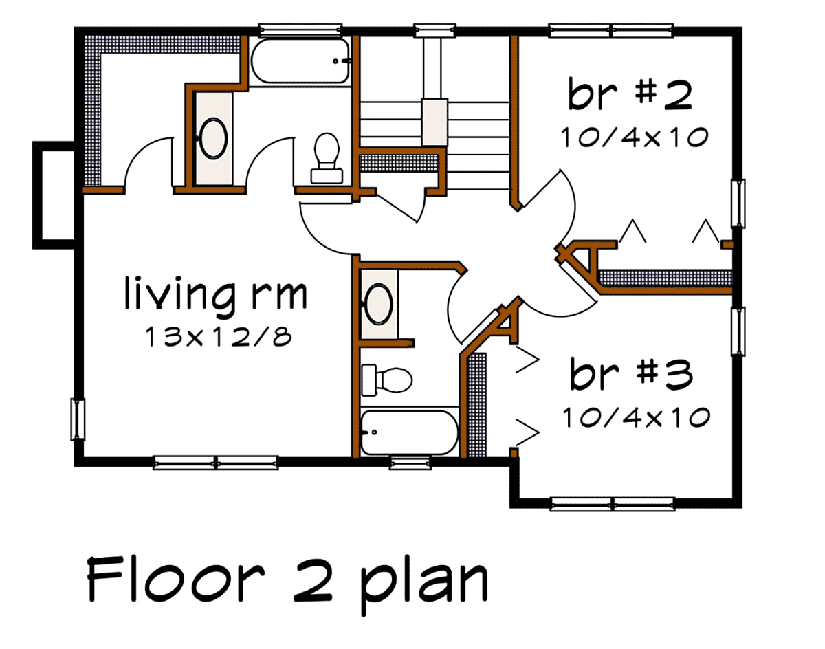 House Plan 72742 Level Two