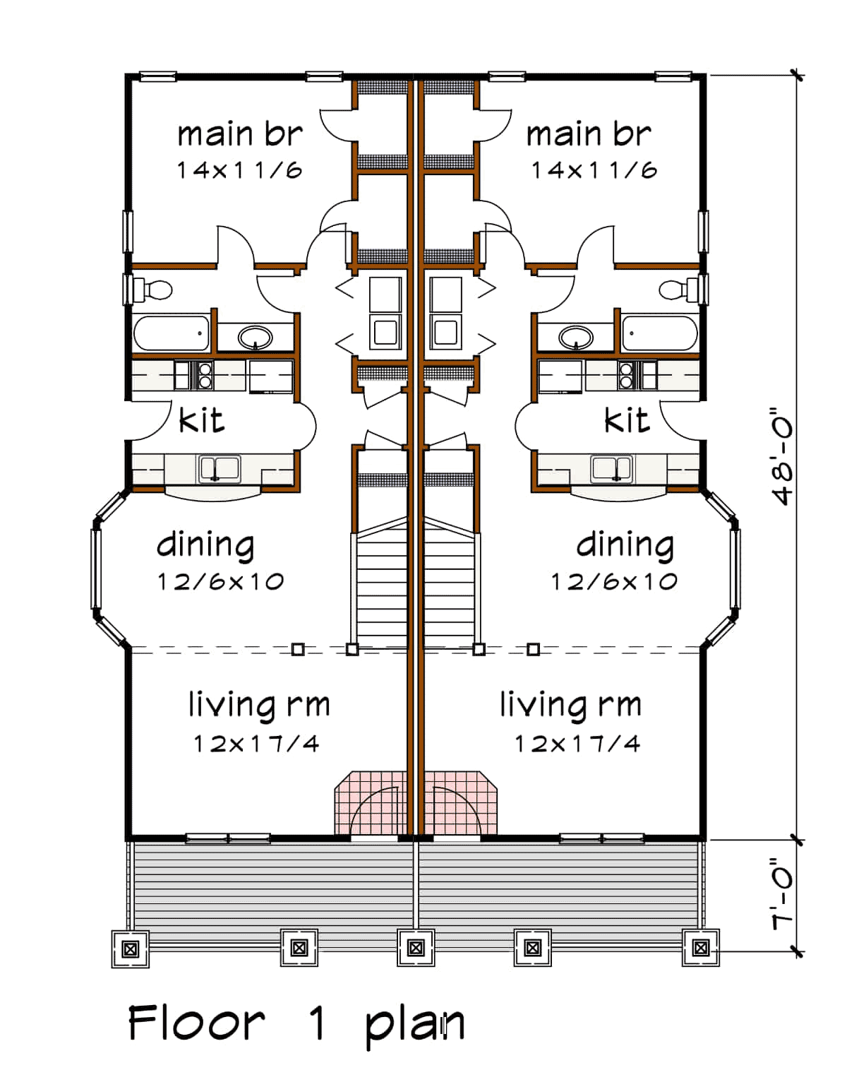 Multi-Family Plan 72779 Level One