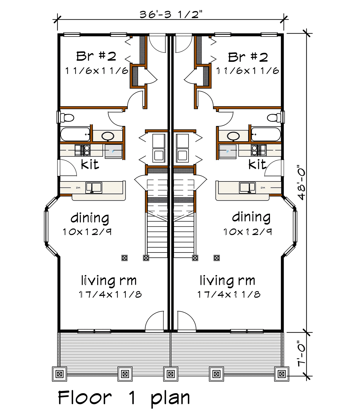 Multi-Family Plan 72790 Level One