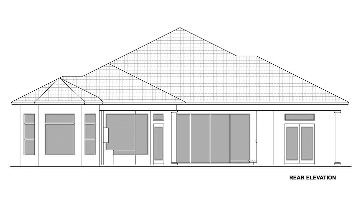 House Plan 72806 Rear Elevation
