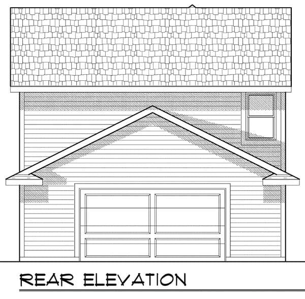 House Plan 72923 Rear Elevation